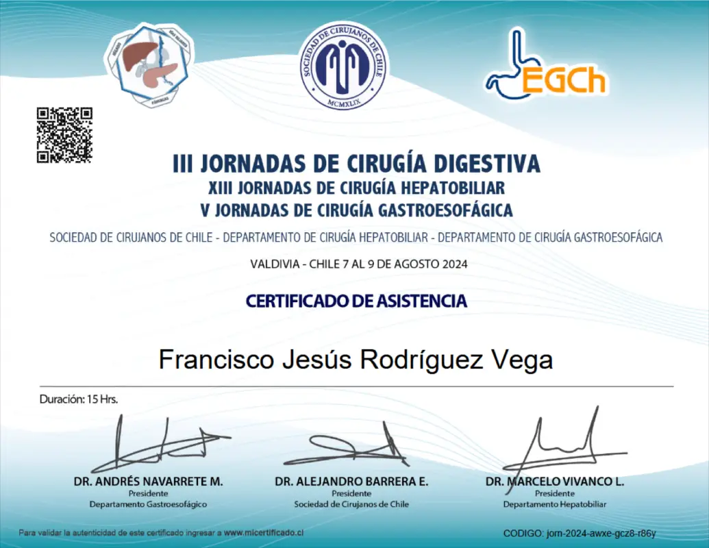 Certificado completar latin american forum 2024 avanzado, bariatico y metabolico